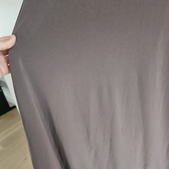 Sympli Taupe Sleeveless Midi Sheath Nu Tank Dress Size 8 Stretch - Picture 3 of 5